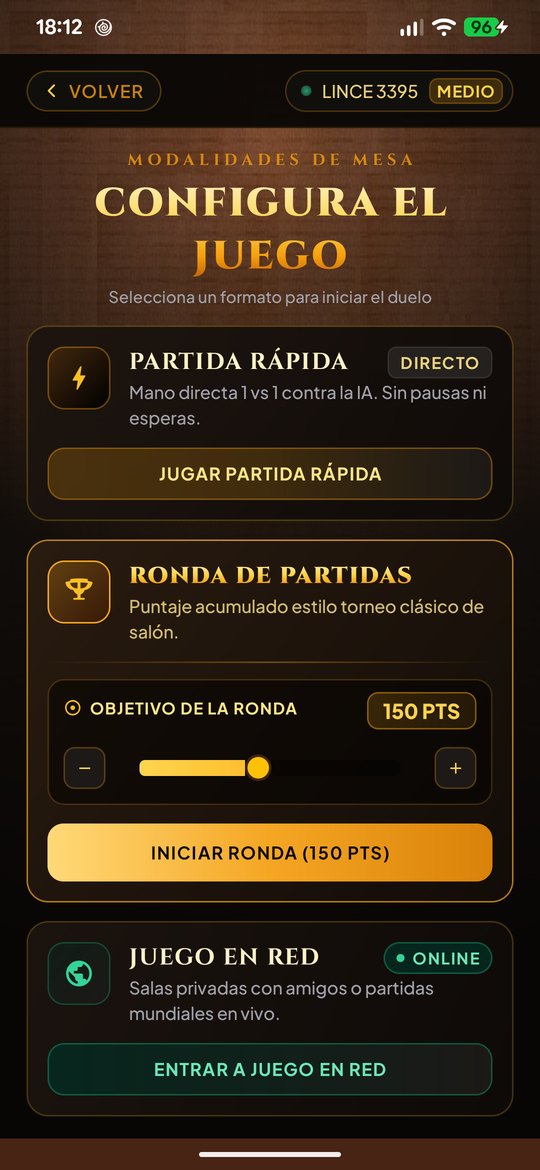 Pantalla para elegir partida rápida o ronda de partidas