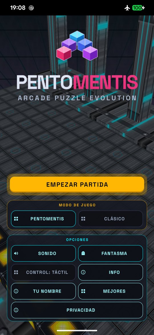 Portada de PentoMentis con los modos y las opciones